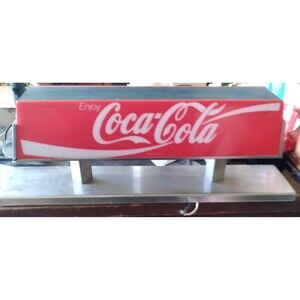 Vintage Coca-Cola Fountain Sign Topper Works 9/89